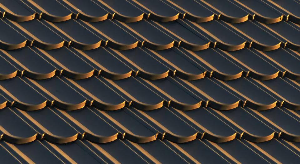 Close-up of roof shingles